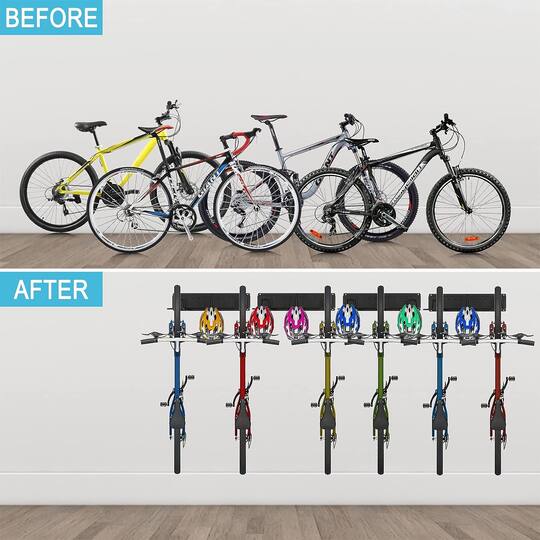 NEX™ 16.5" Black 6-Bicycle Storage Wall Rack